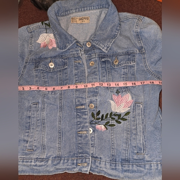 Sandpiper Petite XL Embroidered Jean Jacket - Picture 7 of 10